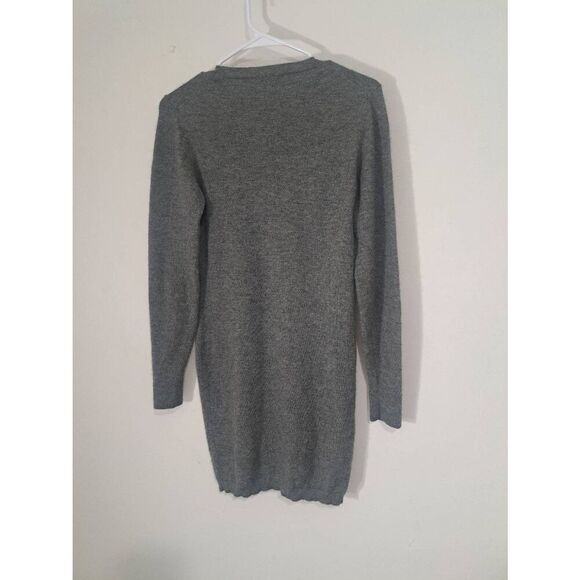 Theory womens siya small super soft capsule cashmere sweater dress gray - Picture 4 of 7